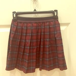 GIRLS PLEATED PLAID SKIRT